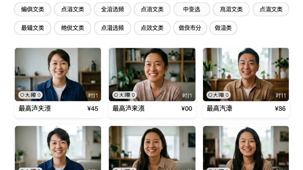 好色tv内容分类页面截图，展示三级标签筛选体系与频道内容列表的详细布局