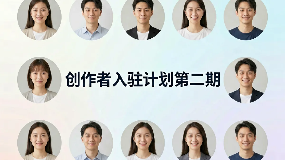 好色tv平台内容创作者入驻计划宣传图，多位创作者头像展示在屏幕上